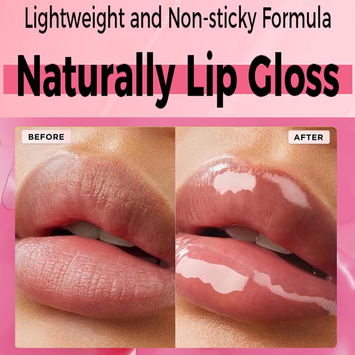 Yeuxtty 6PCS Fat Oil Lip Gloss,Big Brush Head Hydrating Transparent Lip Glow Oil for Women Moisturizing Tinted Lip Plumper Gloss