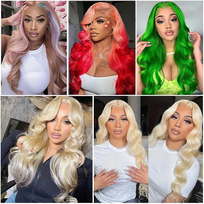 613 Blonde 13x4 Lace Frontal Body Wave Human Hair 12in - Pre Plucked Natural Hairline 150% Density