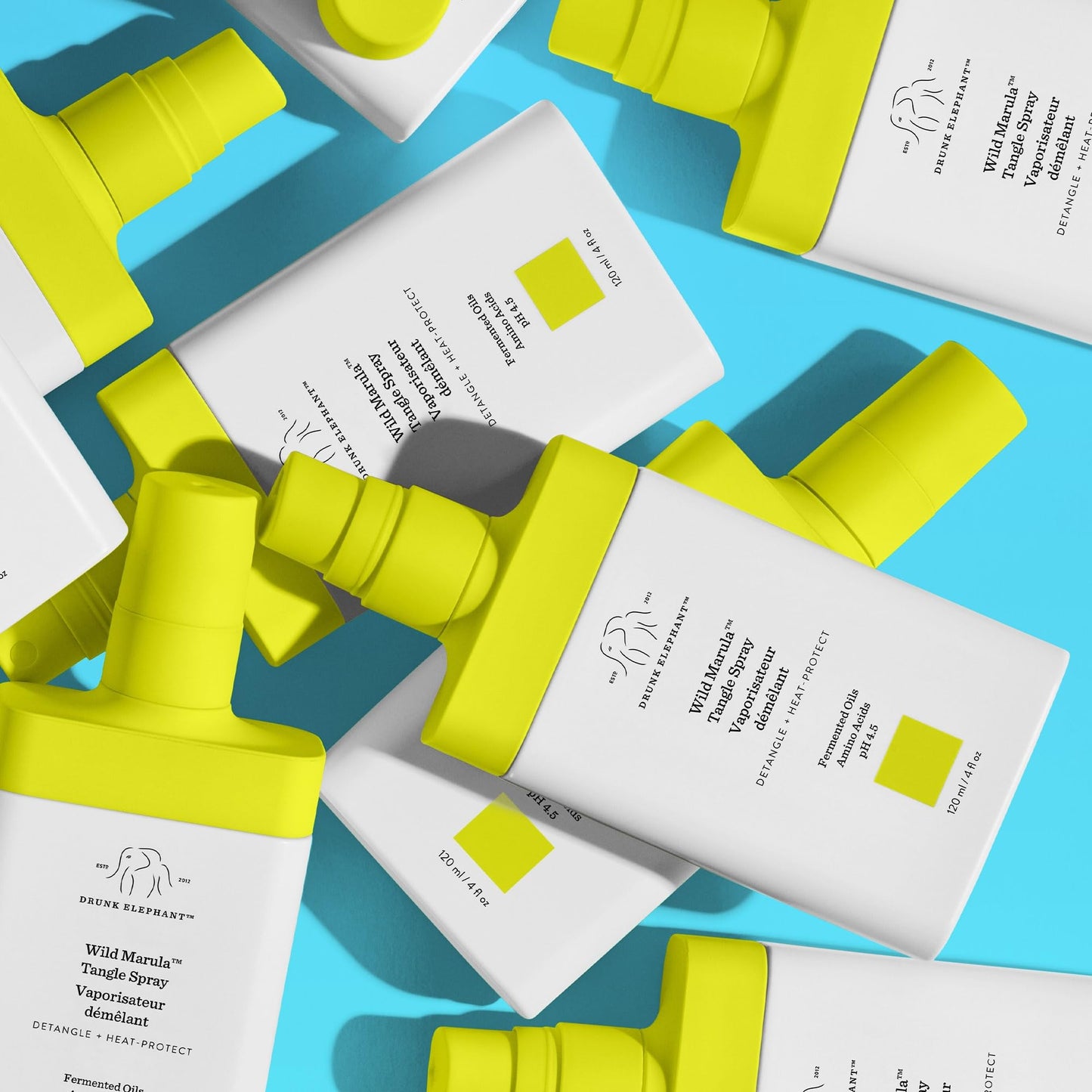 Drunk Elephant Wild Marula Tangle Spray - 120 ml/4 fl oz - Detangler and Heat Protectant - Clean Clinical - Sulfate-Free - Cruelty-Free - Dermatologist-Tested - Free of Essential Oils, Silicones, SLS