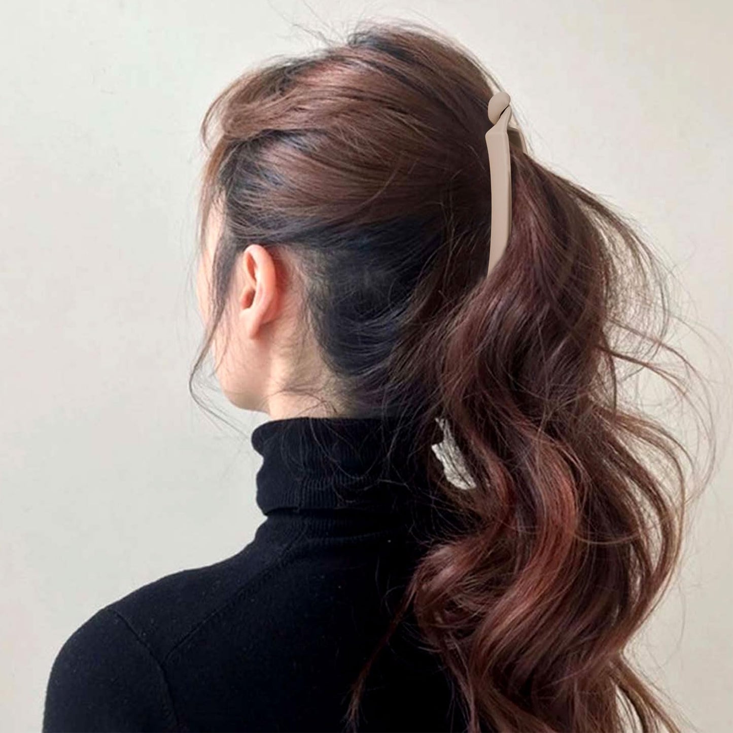 Mxxipp 3pcs French Banana Clips, Non-Slip Classic Large Hairstyle Claws, Fish Shaped Double Combs Hair Holder for Women Curly Straight Long Thick Thin Hair- Beige & Dark Coffee & Light Coffee