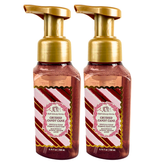 Bath and Body Works Crushed Candy Cane Gentle Foaming Hand Soap, 2-Pack 8.75 Ounce (Crushed Candy Cane)