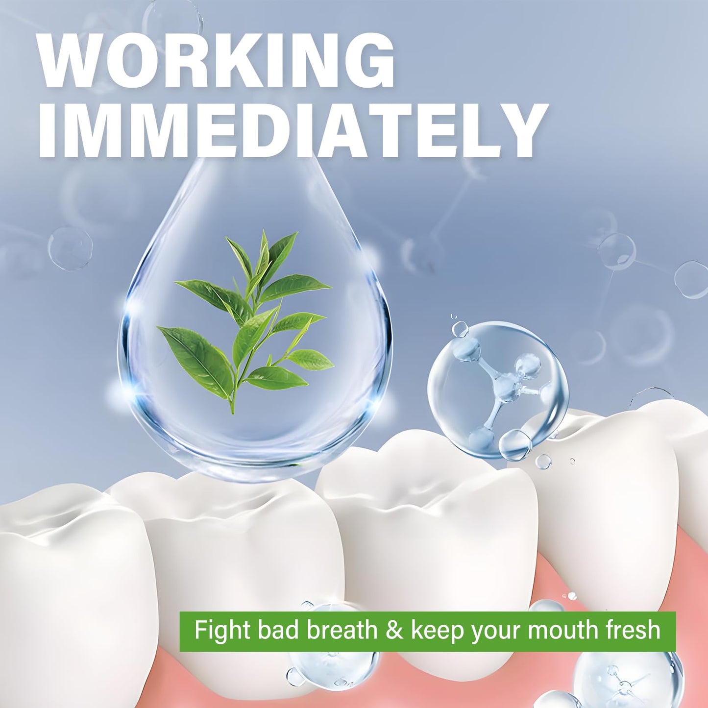 Gum Restore Drops, Gum Repair for Receding Gums & Stain Removal, Bad Breath Treatment for Adults, Oral Regrowth Treatment, 60ml