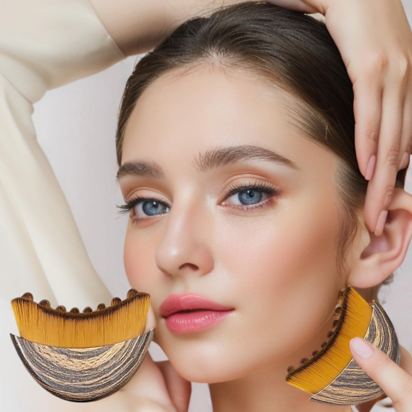 Lymphatic Contour Face Brush, Dry Brushing Face Brush, Lymphatic Drainage Massager for Face, Chin & Jawline Sculpting, Ergonomically Designed to Fit The Skin Precisely and Relieve Fatigue