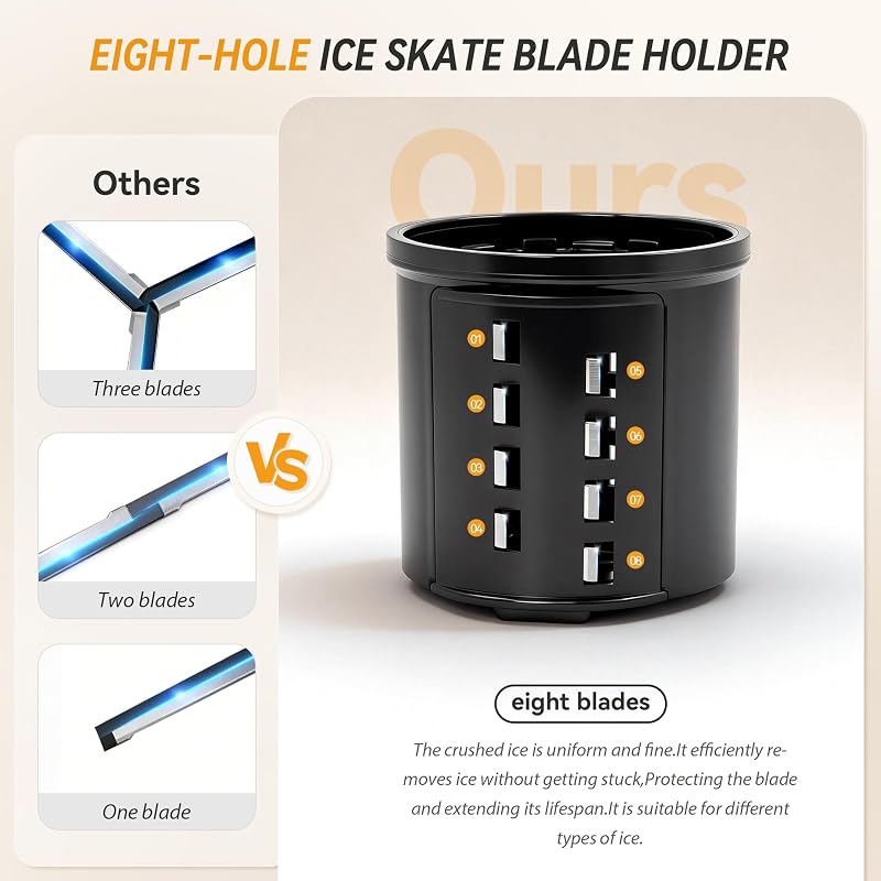 Electric Ice Crusher Shaved Ice Machine with Stainless Steel Body