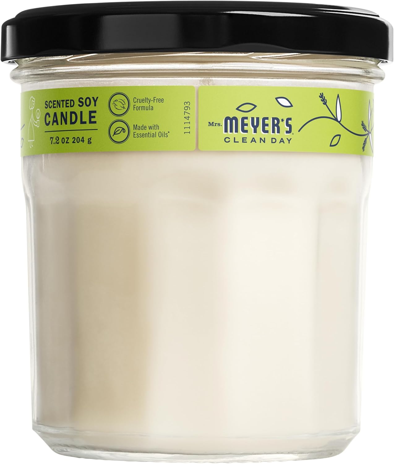 Mrs. Meyer's Clean Day Lemon Verbena Soy Candle - 35 Hour Burn, Aromatherapy, 7.2 oz