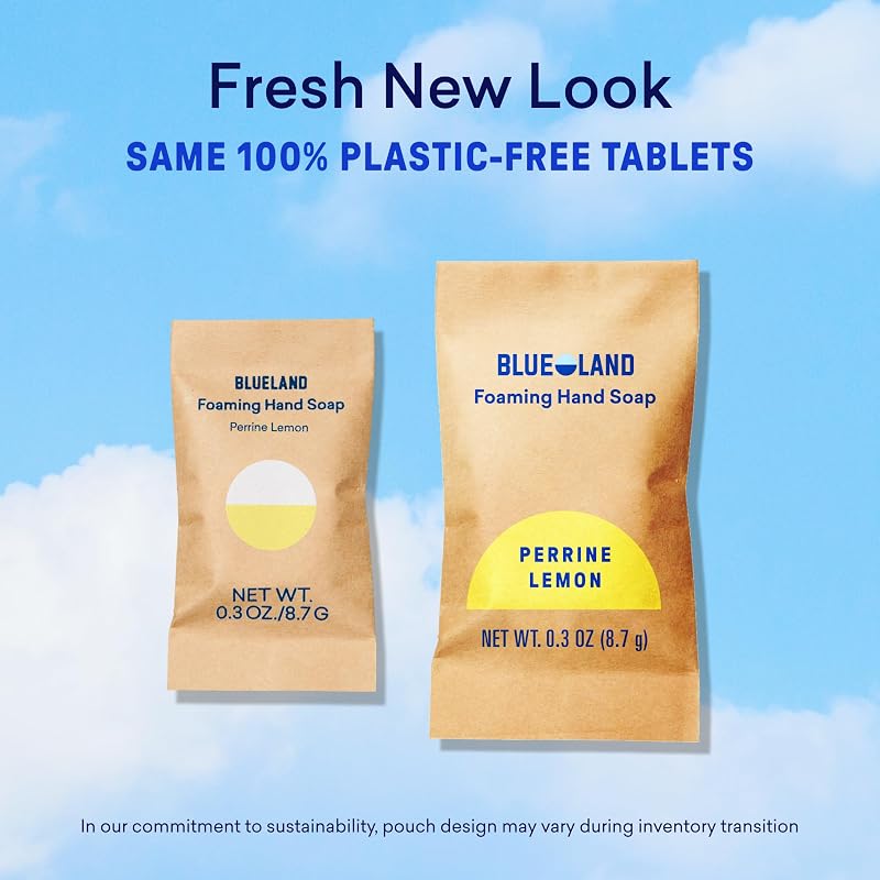 Blueland Hand Soap Duo - Slate (2 Bottles + 8 Refill Tablets) Refillable, Fragrance Variety