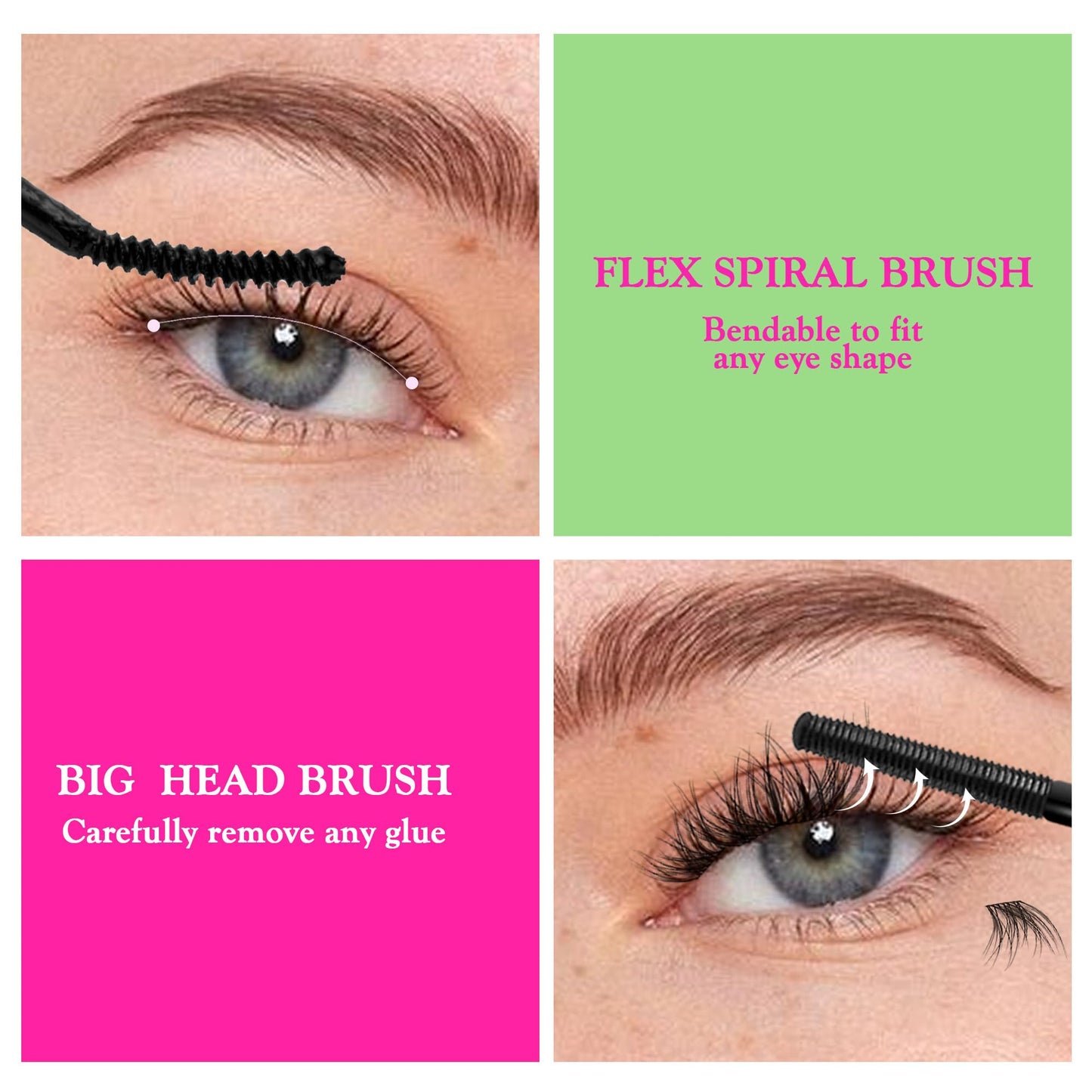 LA MAESII Lash Bond and Remover, 2 in 1 Lash Cluster Glue and Lash Remover for Eyelash Clusters Waterproof Lash Glue with Strong 72H Hold, Quick Removal Without Residue