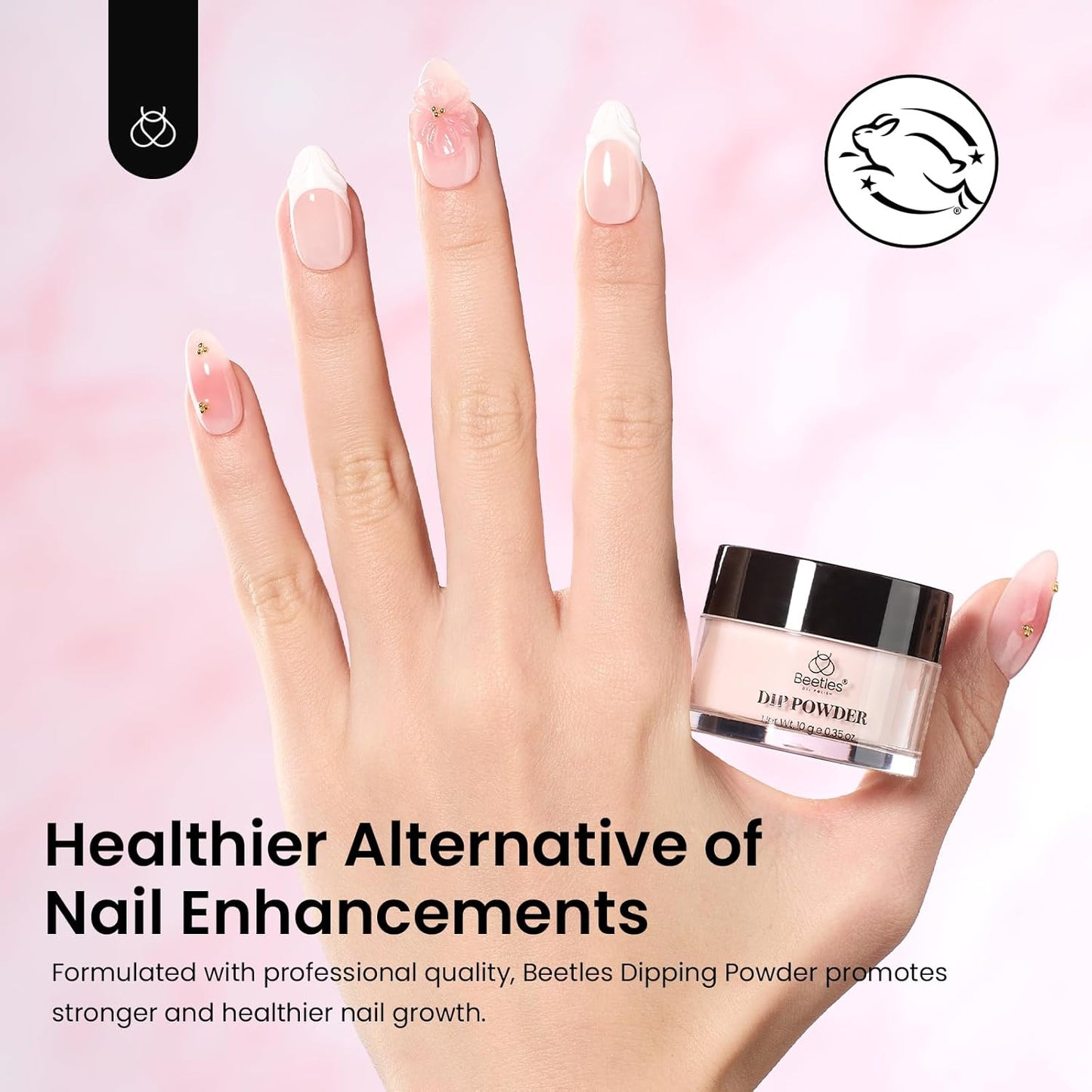 Beetles 20-Color Pink Nude Dip Powder Nail Kit - Jelly Effect & Glitter for DIY Manicure