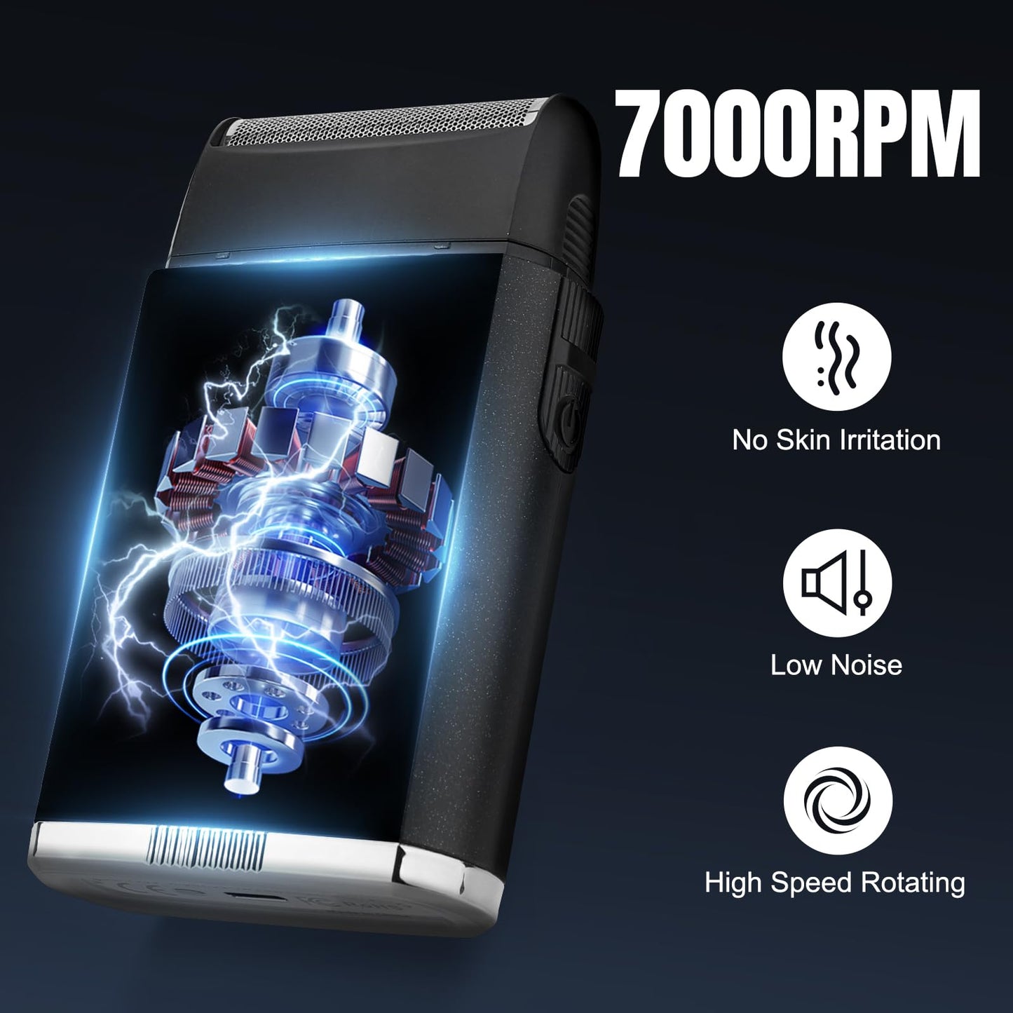 Dumite Foil Bald Shavers for Men, Powerful Motor Electric Razor, Head Shavers, Men's Foil Beard Trimmer, Cordless Rechargeable LED Displays