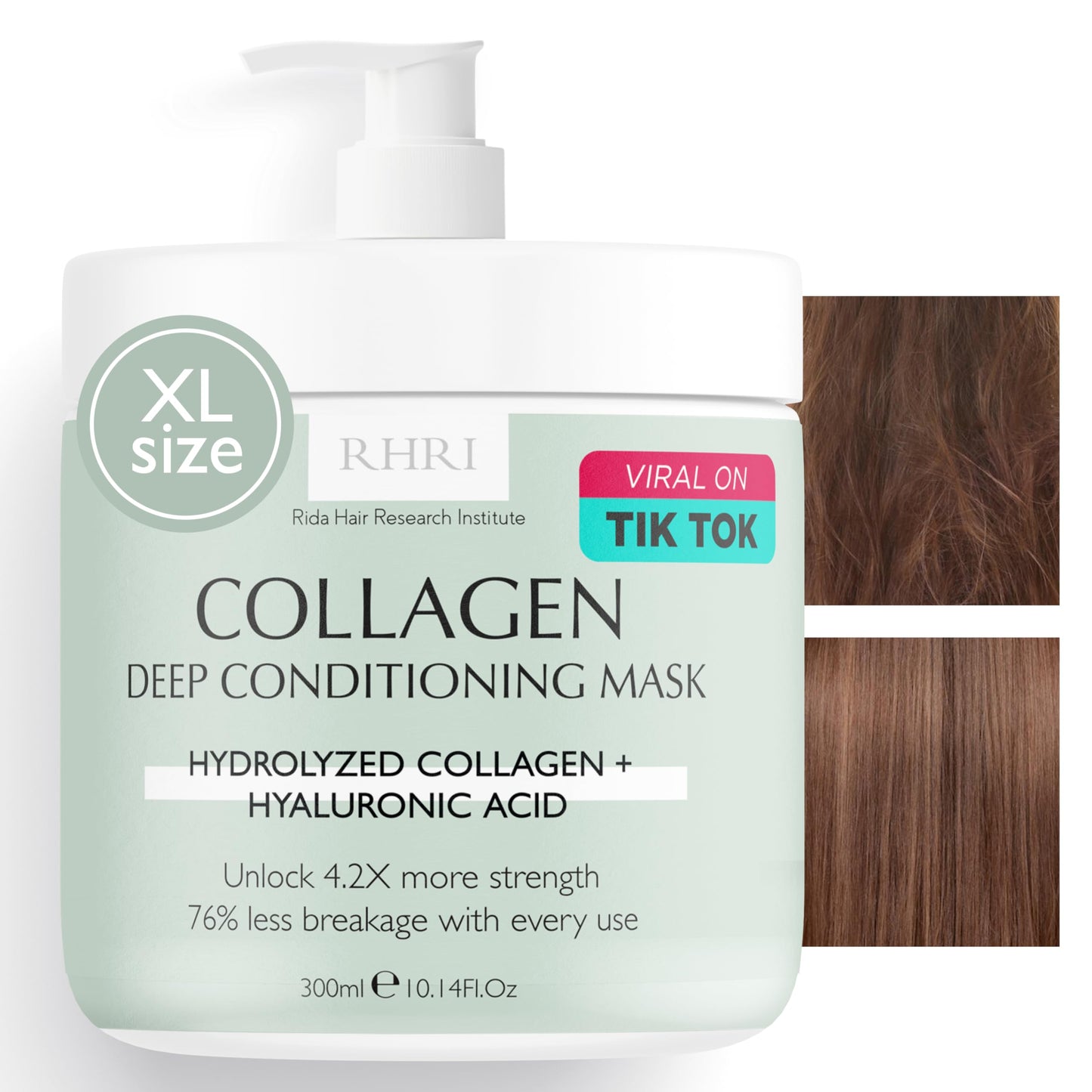 Hair Mask for Dry Damaged Hair and Growth, Deep Conditioner for Dry Damaged Hair, Hair Mask for Bleached Damaged Hair, Deep Conditioning Hair Mask Collagen with Hyaluronic Acid