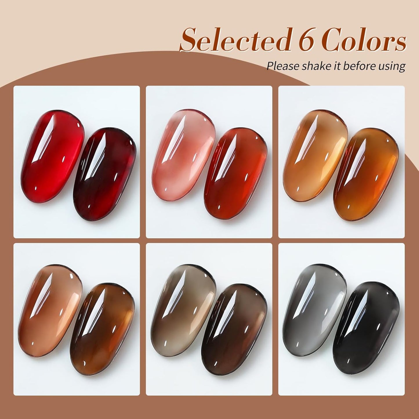 Born Pretty Neon Jelly Gel Nail Polish Set - Halloween Colors, Soak Off UV/LED for Salon & DIY