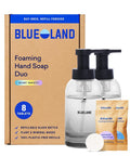 Blueland Hand Soap Duo - Slate (2 Bottles + 8 Refill Tablets) Refillable, Fragrance Variety