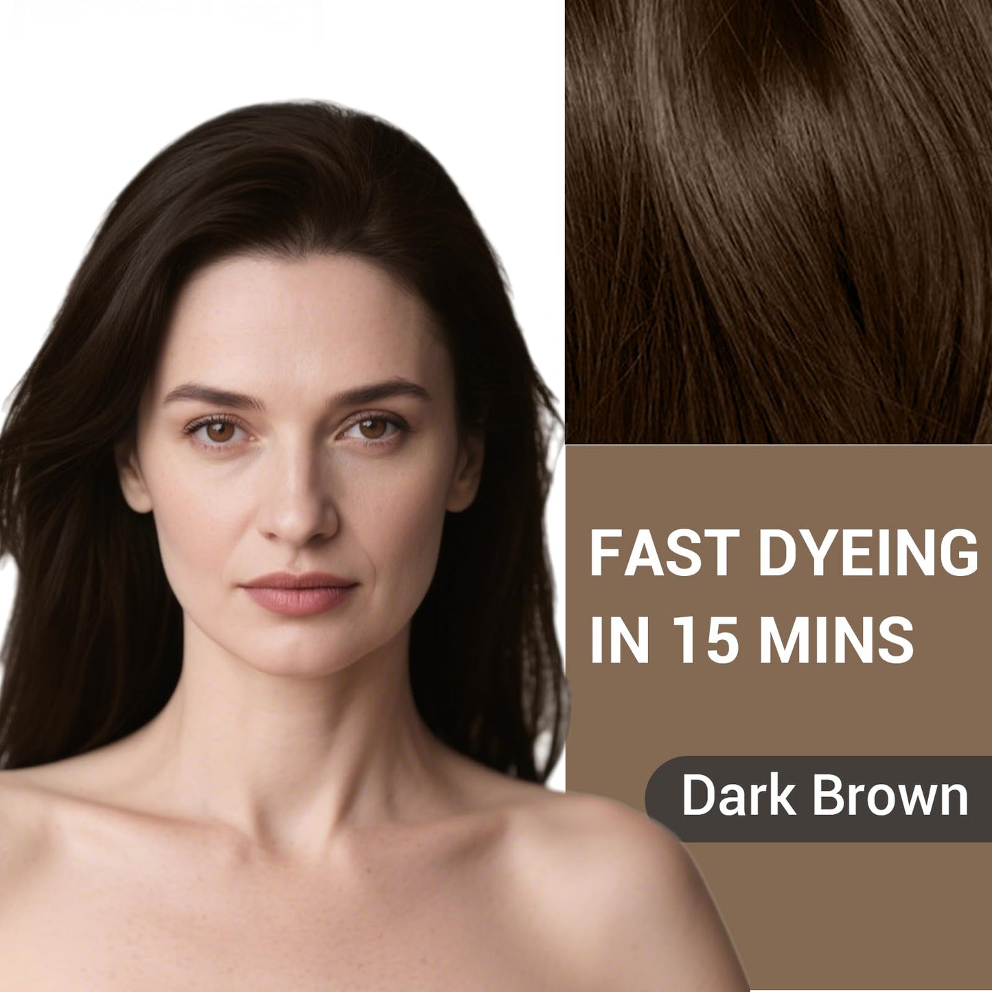 Farndu Dark Brown Hair Dye Shampoo 3 in 1 for Women Men Hair Color Shampoo Dye for Grey Hair Coverage Seimi Permanent Instant Champu Para Canas Mujer