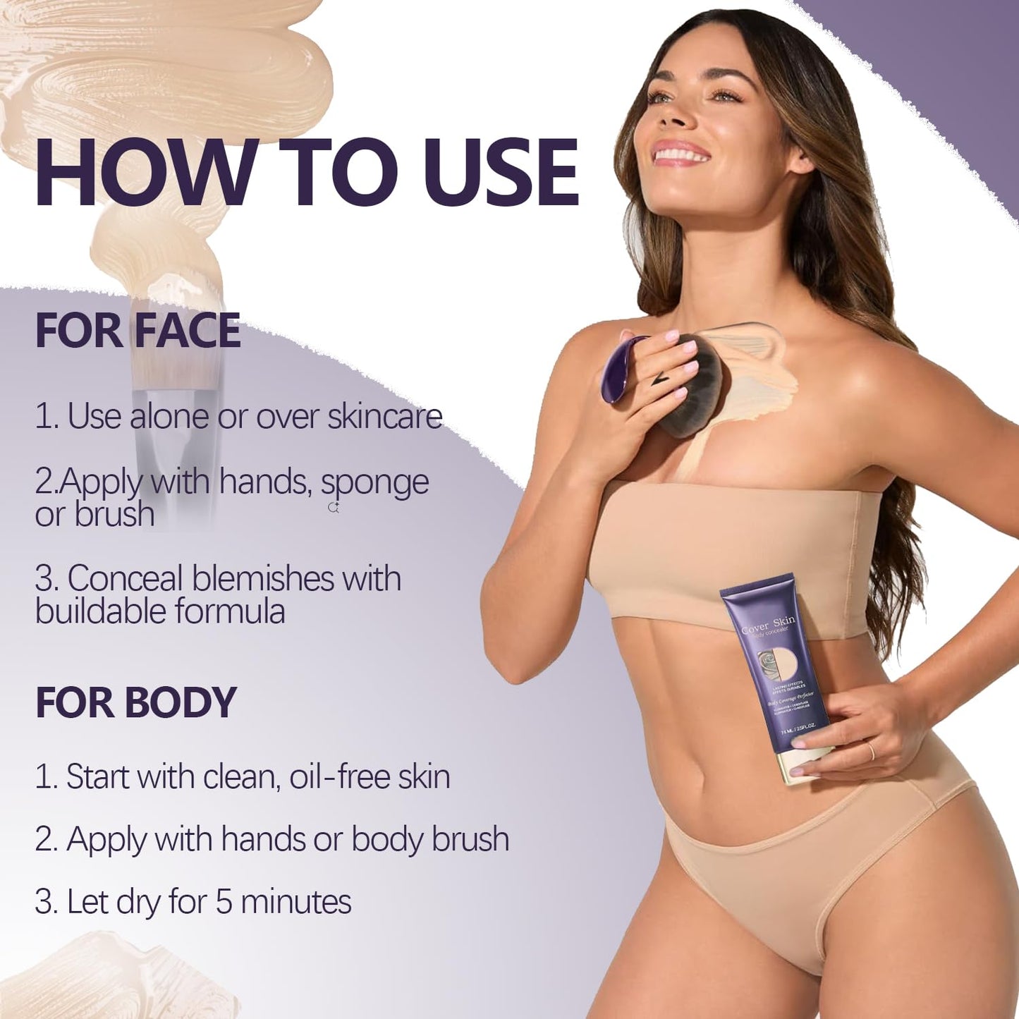 All over Complexion Perfector, Body Coverage Perfector, Tattoo Cover up Makeup Waterproof, Cream Body Makeup, Transfer-Resistant Body Makeup, Long Last Body Foundation（1PCS）