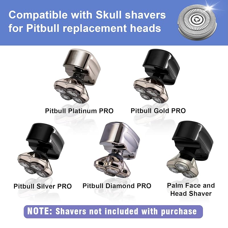 Replacement Blades for Pitbull/Platinum Pro Skull Shaver 16 Pack - BESTBOMG Variation skul-16