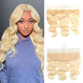 613 Blonde 13x4 Lace Frontal Body Wave Human Hair 12in - Pre Plucked Natural Hairline 150% Density