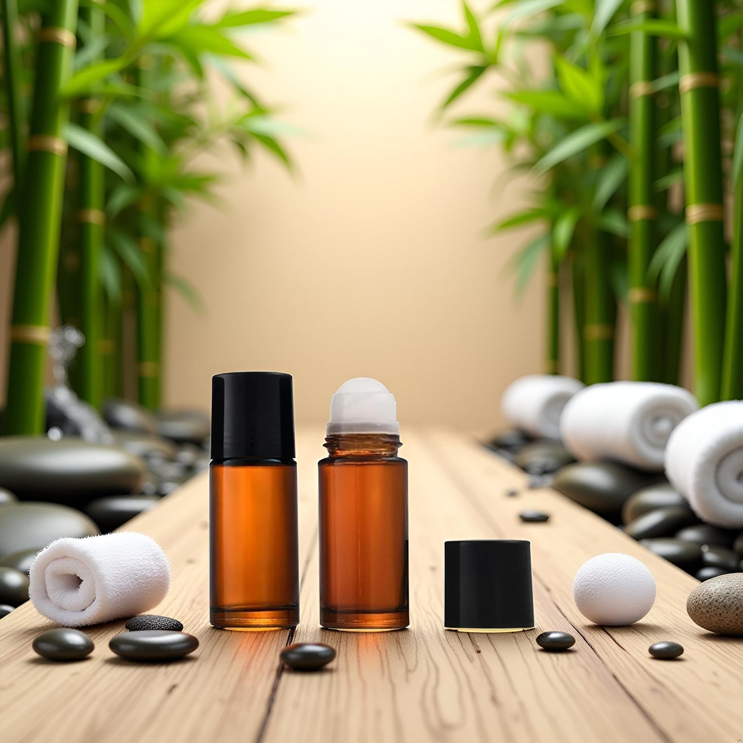 ZGLUZP 2 Pcs 50ml Brown Glass Essential Oil Roller Refillable Roll on Bottles Empty Deodorant Bottle Containers Rollerball Bottles for Fragrance Roller Refillable Containers