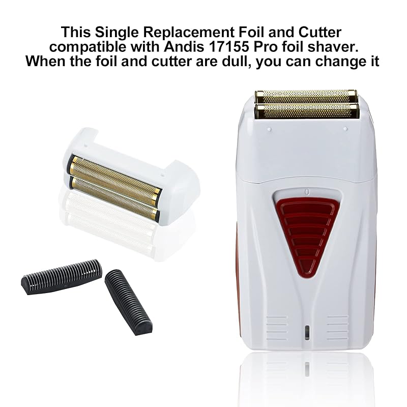 Pro Shaver Replacement Foil & Cutter Kit for Andis #17150 3 Pack – Gold Hypo-Allergenic Foil