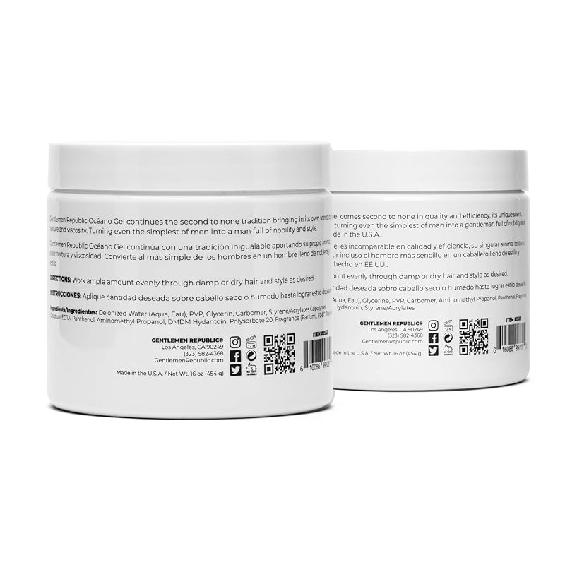 Refined & Océano Hair Gel Duo Pack - 24Hr High Hold & Shine