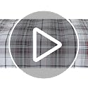 Queen Size Duvet Cover Set with Shams - Grey Red Plaid Reversible Cotton