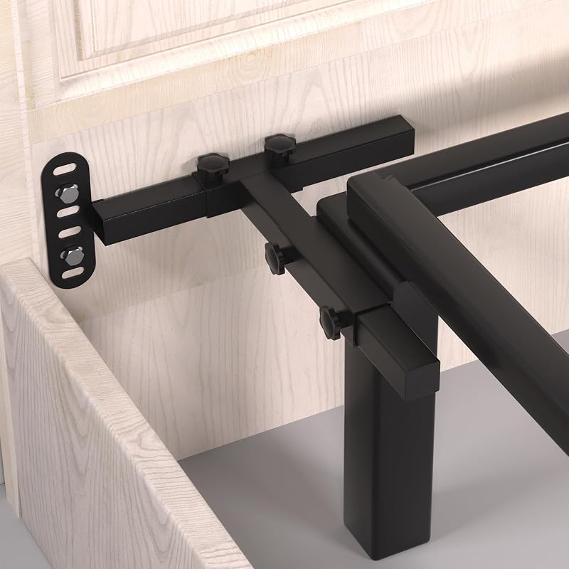 Universal Adjustable Headboard Brackets for Metal Bed Frame - Black