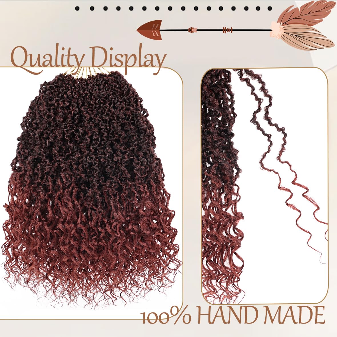 Beverlee Micro Locs Crochet Hair 12 Inch soft locs with curly ends 9 Packs Boho Soft Locs Style Mini Locs Twist Hair Synthetic micro locs extensions goddess Crochet Locs For Black Women