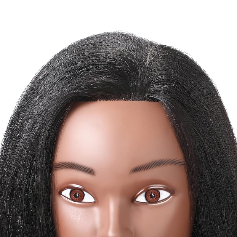 SOPHIRE 16" 100% Real Hair Mannequin Head with stand, Hairdresser