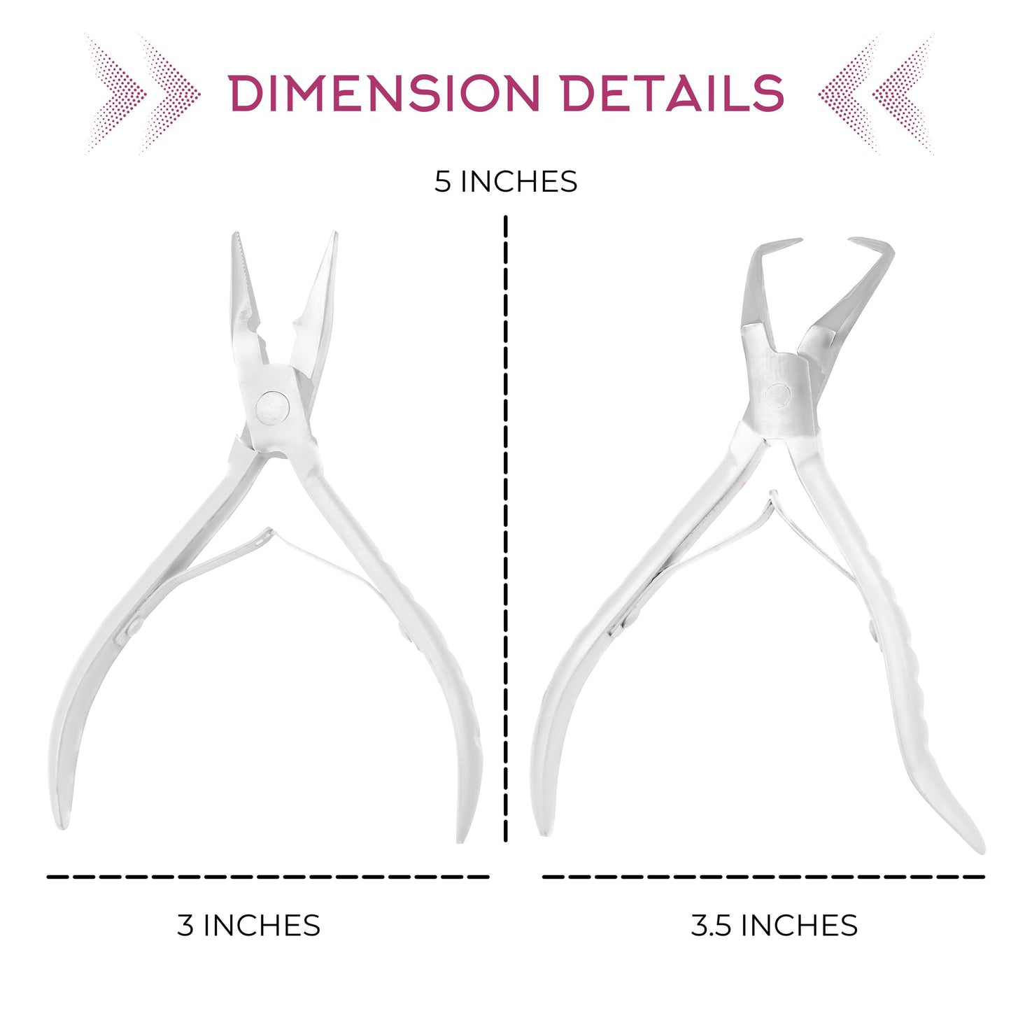 SIVOTE Professional Hair Extension Tools Kit Stainless Steel, Microlink & Itip Extensions Tool Kit, Silver