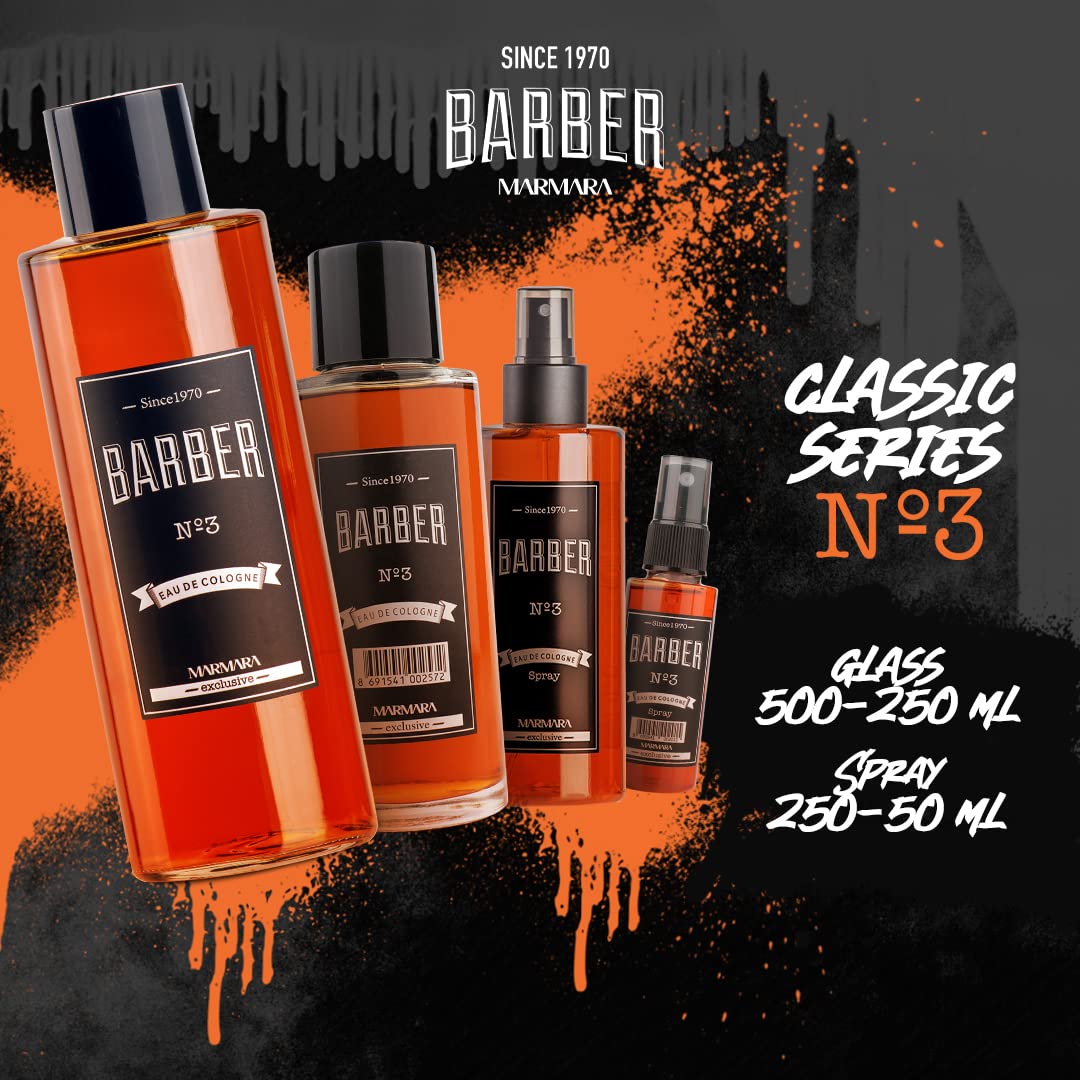 Travel Size Marmara Barber Cologne (50ml) - Ideal for Modern Barbers & Shaving Enthusiasts