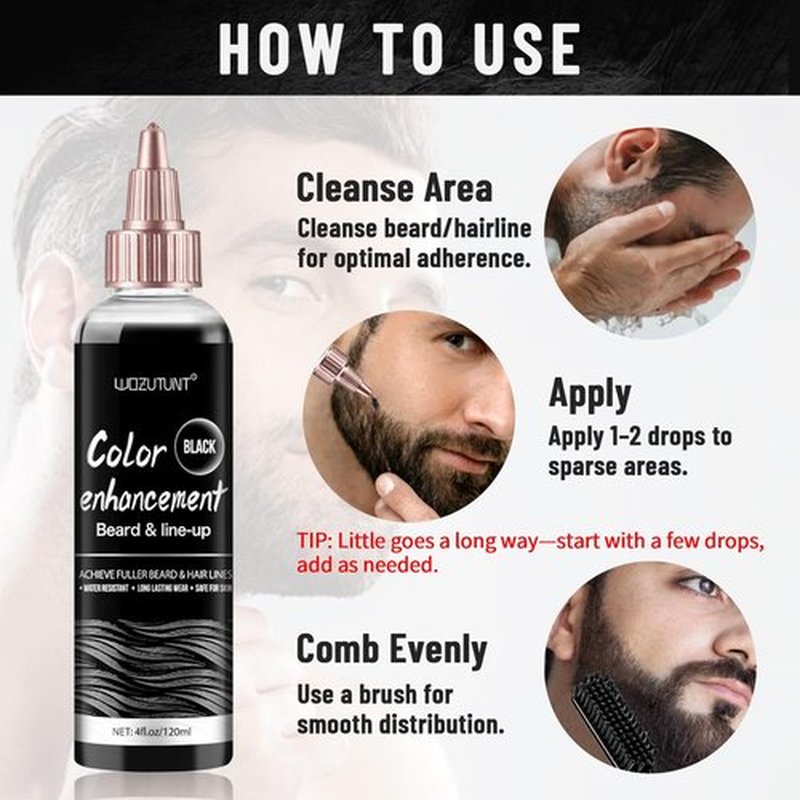 Enhancement Color Hair Enhancer For Beard & Lineup - Water Resistant Hairline Filler Spray Enhancements Barber Spray - Barber Beard Liner For Thicker & Fuller Hairstyling Men's Grooming Products