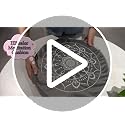 Hihealer Meditation Cushion Black Tibetan Velvet Floor Pillow