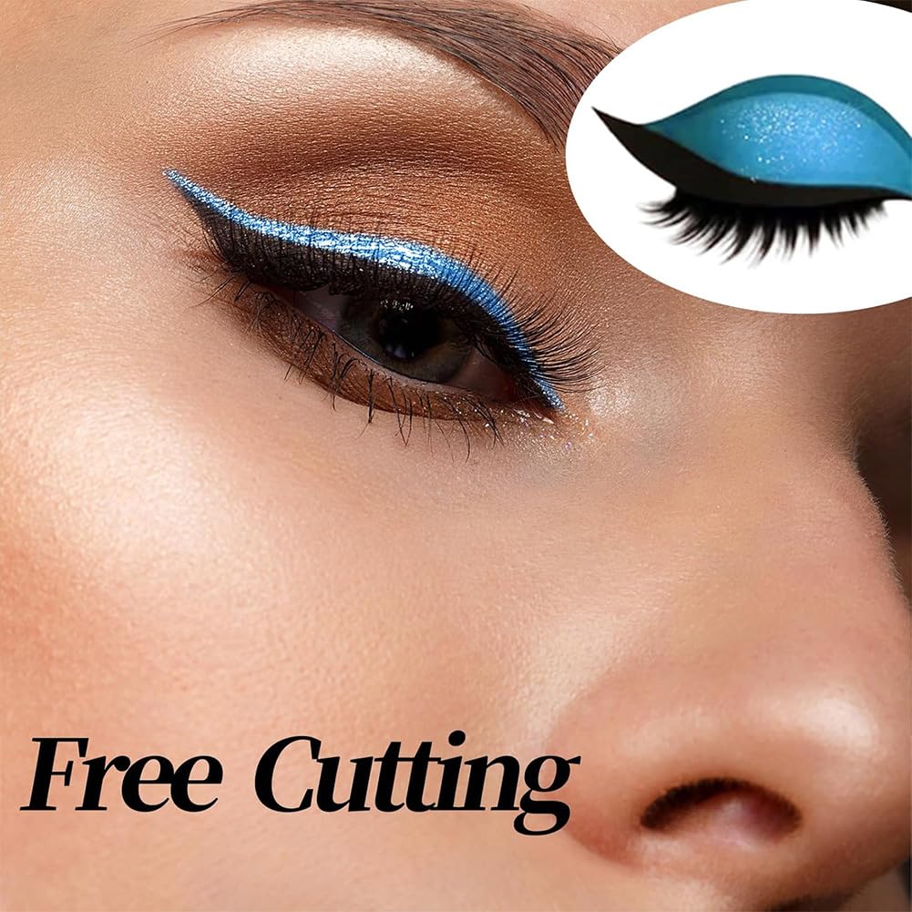 Lazy Eyeshadow Eyelash Patch, Lazy Eyeshadow and Lash Sticker, Eyeshadow Eyelashes Makeup Stickers, One-Second, Quick Makeup, Natural Curl, Waterproof, Long-Lasting, for Party Prom (5Pairs-H)