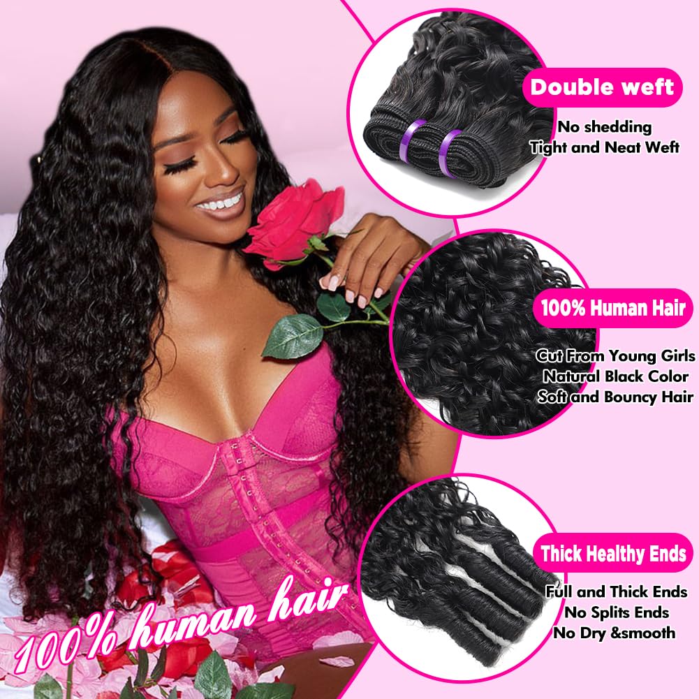 Burmese Curly 4 Bundles Human Hair (20 22 24 26)100% 14A Unprocessed Virgin Hair Bundles Deals Human Hair Extensions Spiral Curly End 3c4a Quick Weave Hair for Women Natural Black