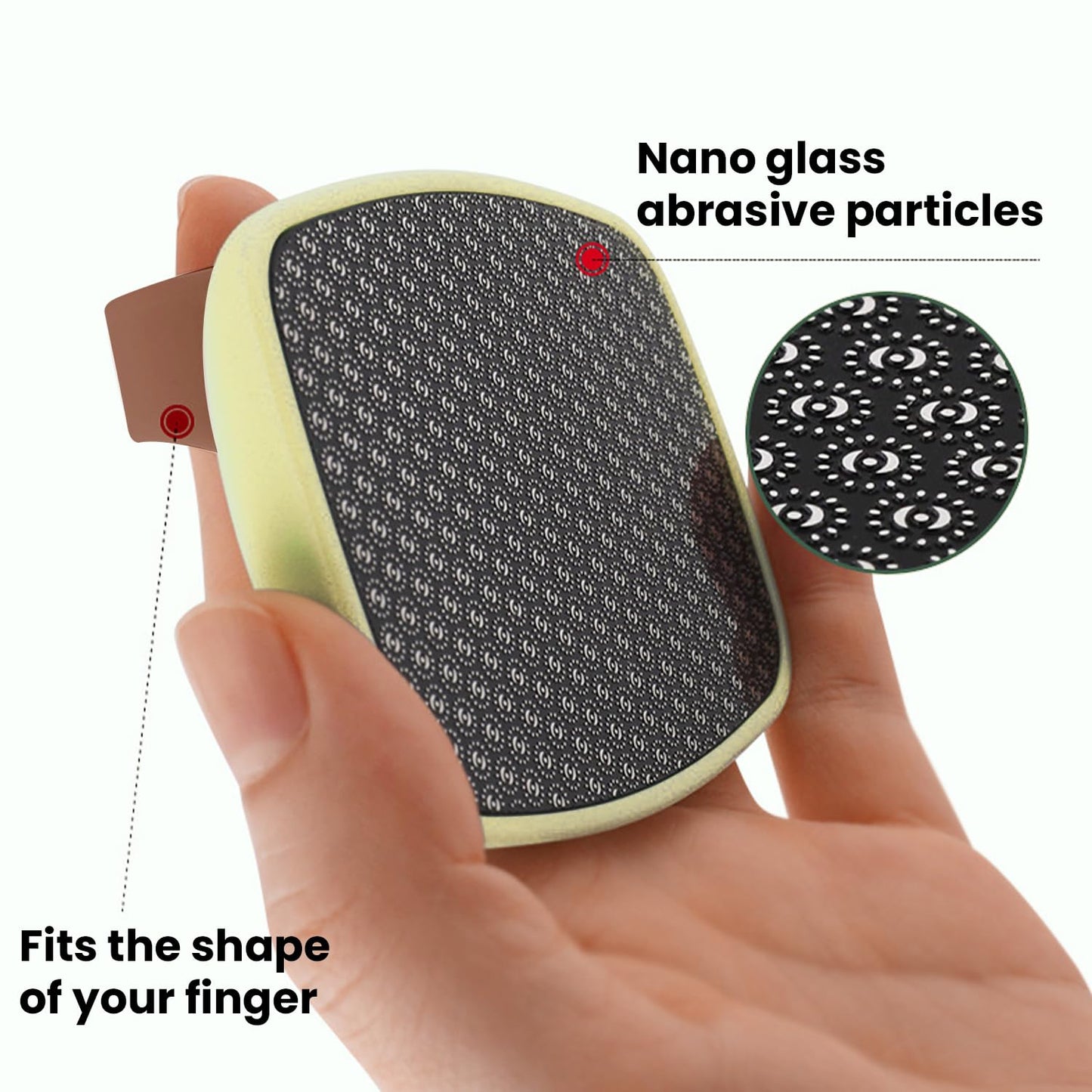 Professional Foot File Callus Remover – Pedicure Tool for Dead Skin Removal – Cracked Heel Repair with Comfort Grip （Faint Yellow）