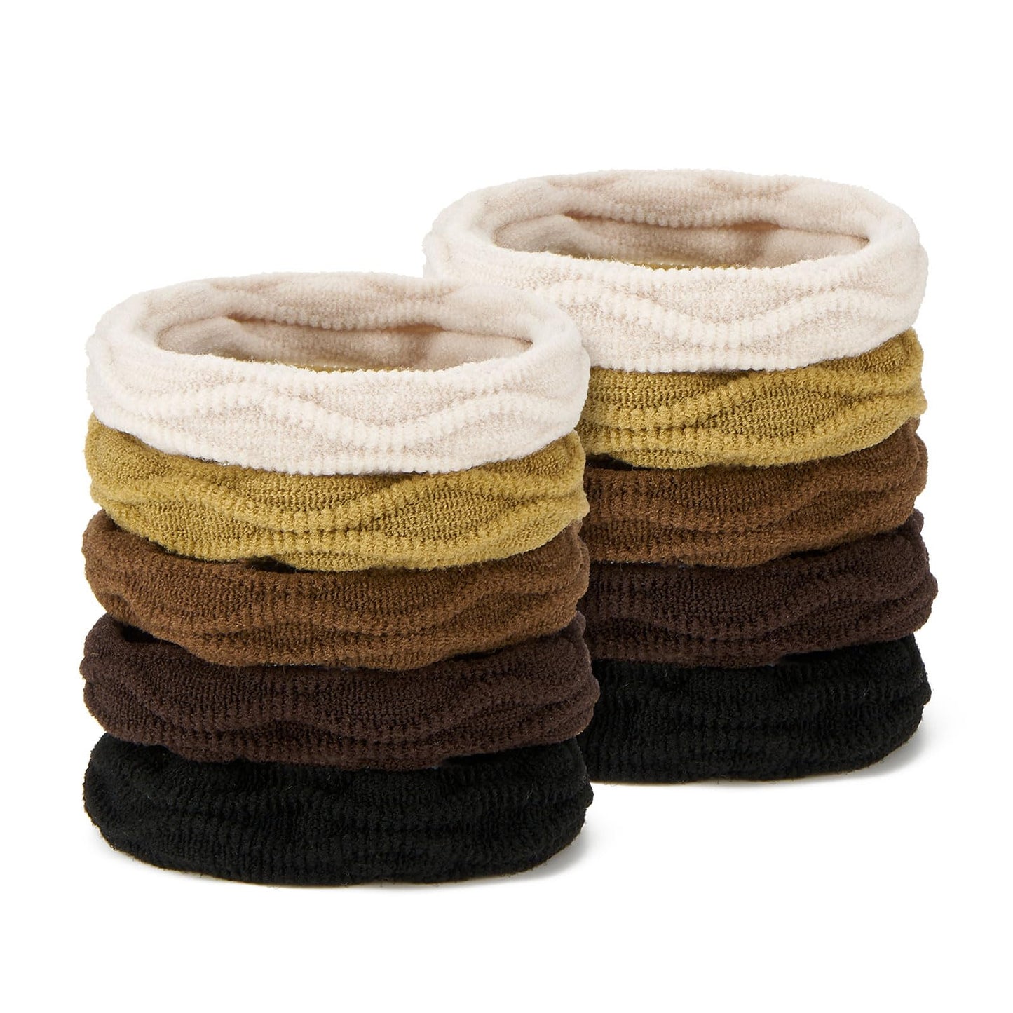 QIUTIMIY 10 Pcs No Damage Hair Ties Thick Hair Elastic Rubber Bands Hair Accessories Scrunchies Seamless for Women