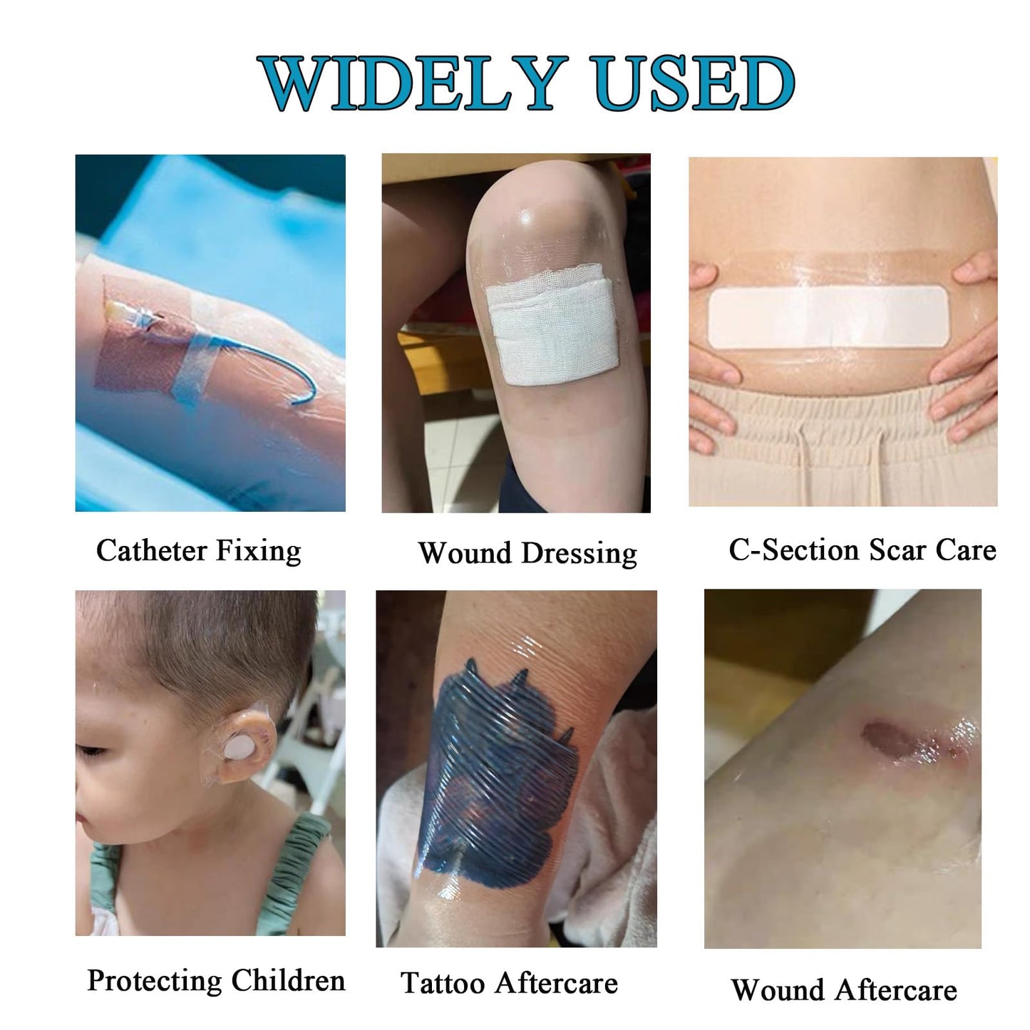 ANAMPION Tattoo Aftercare Waterproof Bandages 6"x2 Yard Second Skin Bandage Tattoo Cover Up Tape for Faster Tattoo Healing Recovery and Skin Care Protection Waterproof Bandage Transparent Film