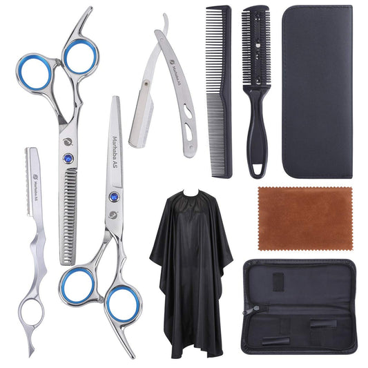MARHABA AS Hair Scissors –Stainless Steel Precision Kit for Dry & Wet Hair(10pc)