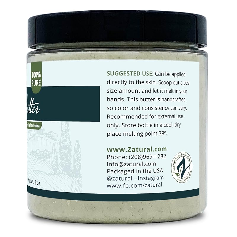 Neem Butter Coconut Oil Skin Cream for Sensitive & Itchy Skin - 8 oz (2 Pack)