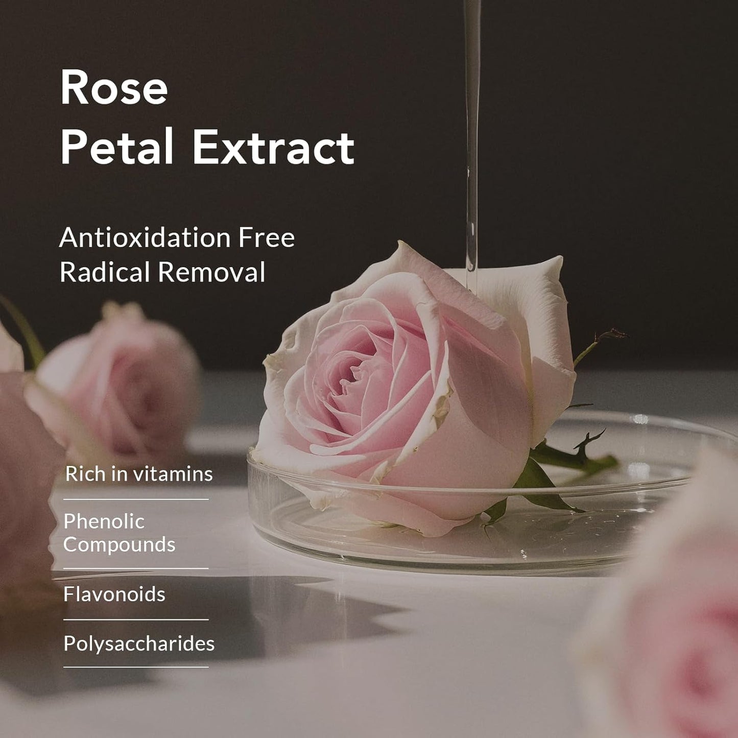 Rose Oil Anti-Aging Body Wash with Real Petals | Deep Moisturizing Shower Gel for Dry Skin, 16.9 fl oz