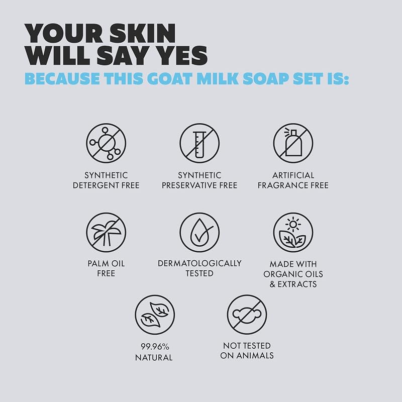 Goat Milk Soap Bar Set – 8 Bars in Four Scents (Greece)