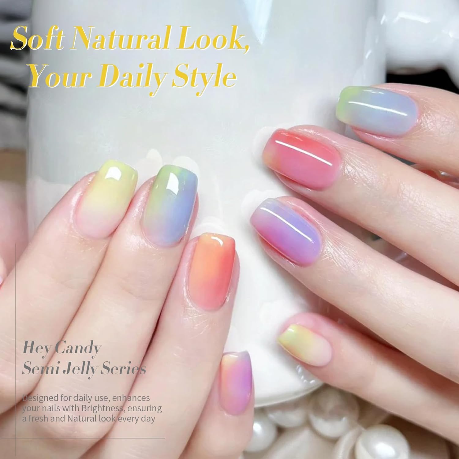 Born Pretty Neon Jelly Gel Nail Polish Set - Halloween Colors, Soak Off UV/LED for Salon & DIY