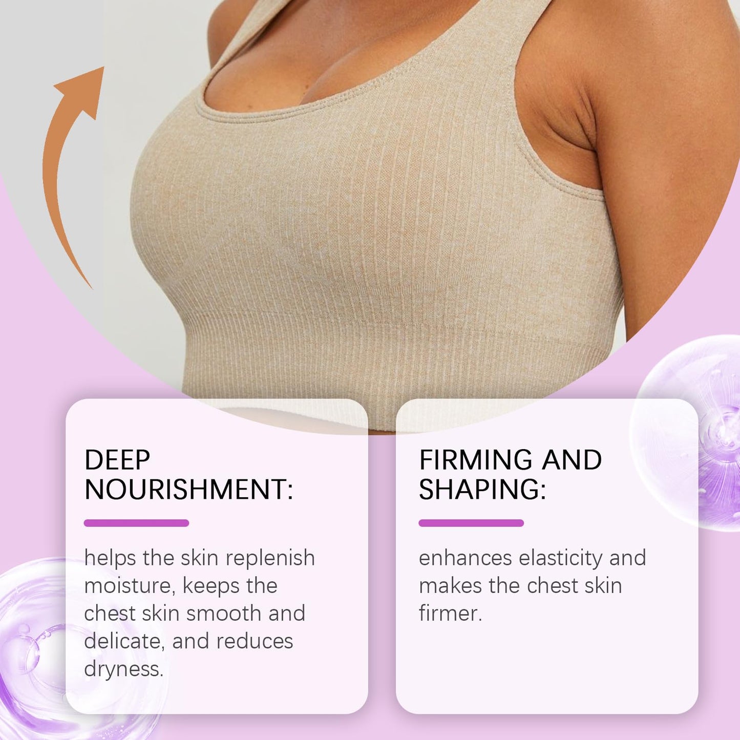 Eclaro Breast Firming Serum with Acai and Dragon Fruit, Deep Moisturizing, Antioxidant Boost, 90ml/3 FL.OZ (1pcs)