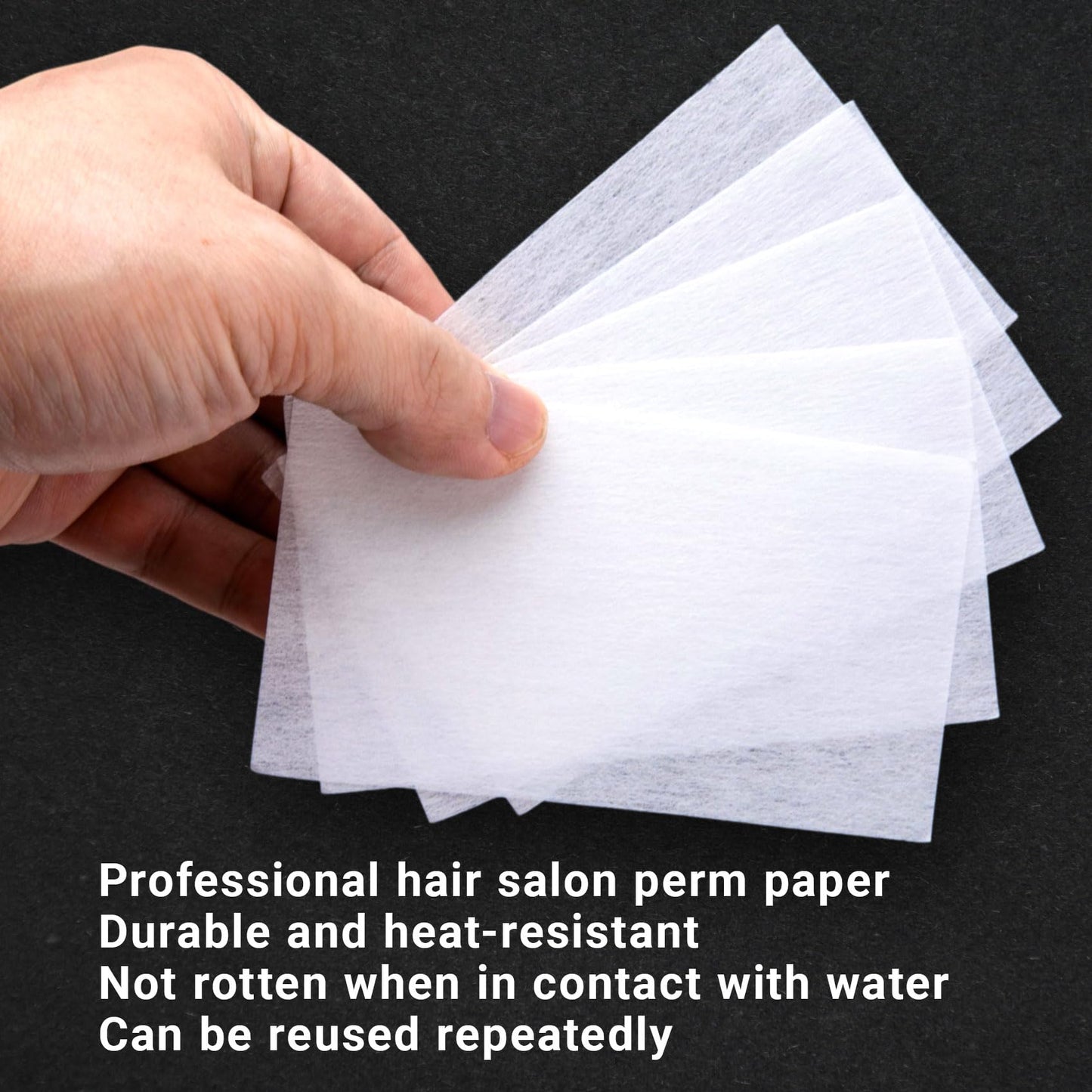 JYvivid 100 Pcs End Papers for Hair Perm, High Temperature Resistance, Disposable Curling Paper, Salon Hair Styling Accessories for Hot Cold Perms