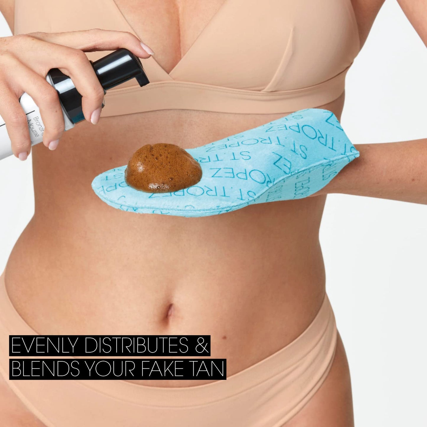 St.Tropez Double-Sided Luxe Velvet Applicator Mitt, Soft Self Tanning Mitt for a Flawless Finish, Waterproof Tanning Mitt for a Smooth and Even Self Tan, Ultimate Mitt for Self Tanner, 1 ct