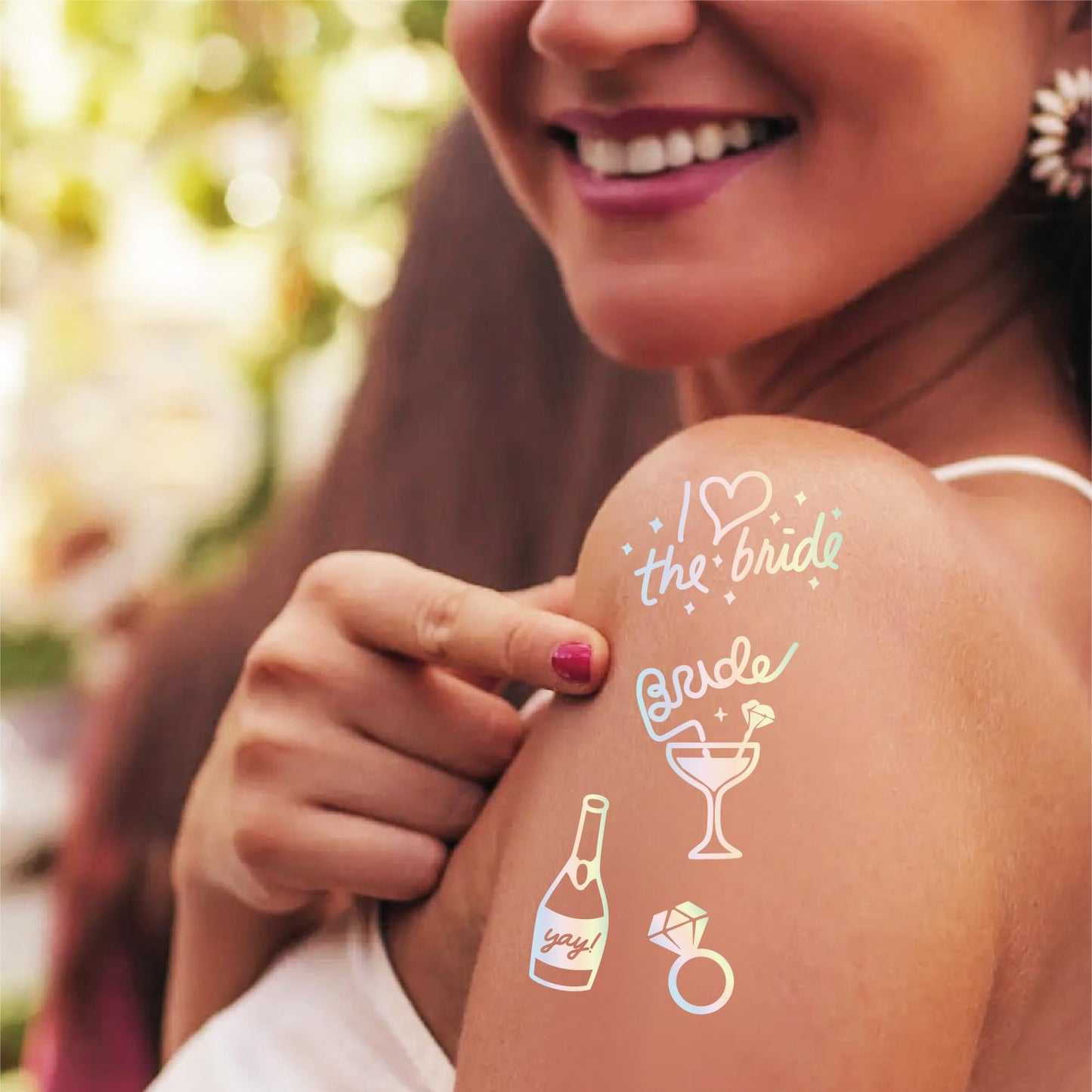Wedding Cheers Bachelorette Temporary Tattoos - 80+ Glitter Styles Bach Party Decoration, Bridesmaid Favor, Bride to Be Gift, Bridal Shower Supplies