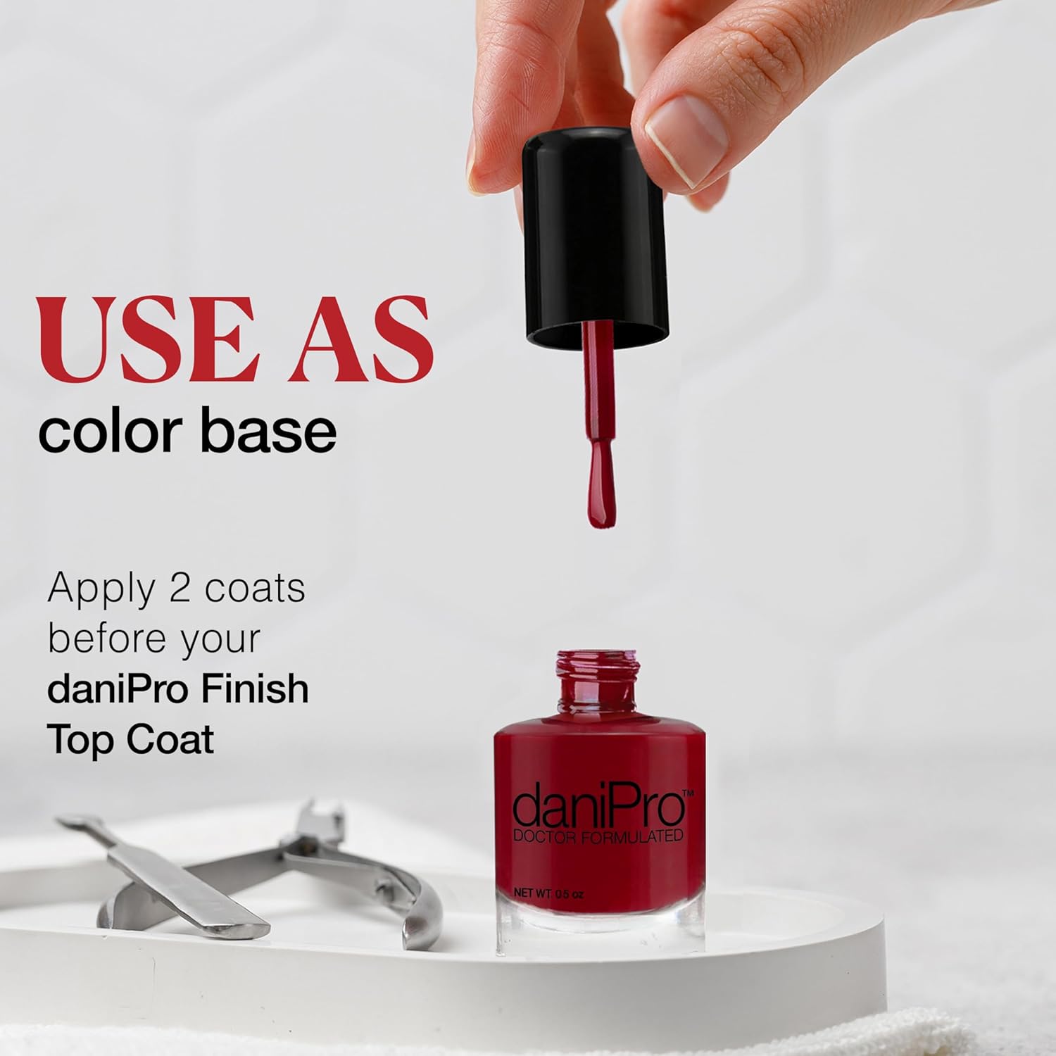 Vegan Pearlescent Mocha Nail Polish - Doctor-Formulated with Biotin & Undecylenic Acid, 0.5 oz