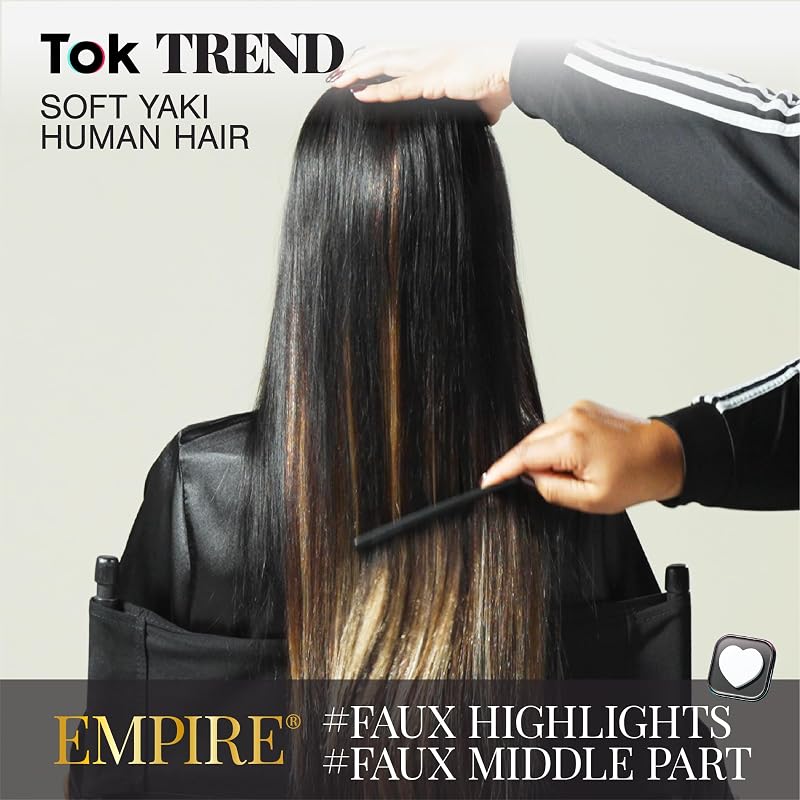 Sensationnel Empire Yaki Human Hair Weave 10” Jet Black - 1 Pack
