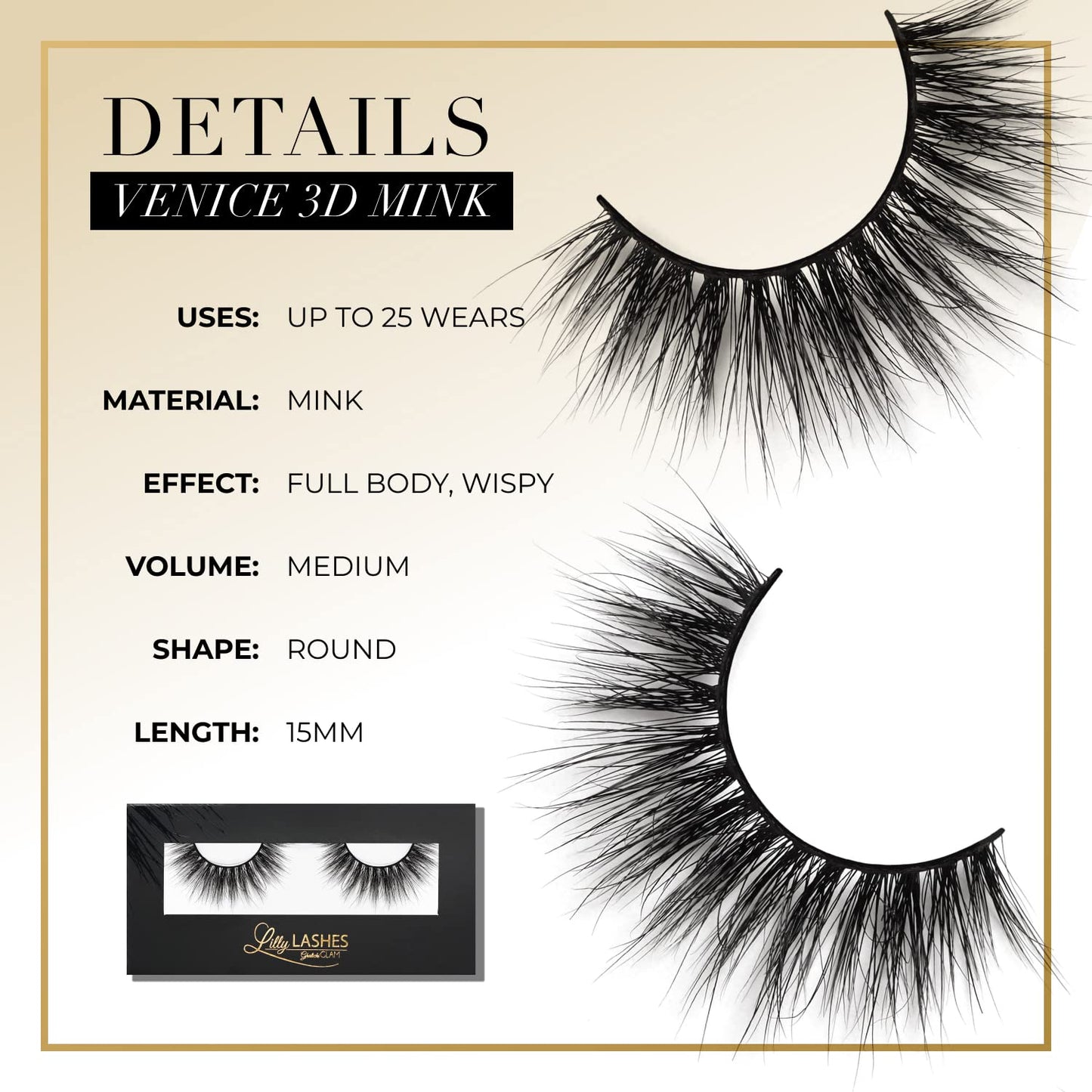 Miami Flare 3D Mink Lashes by Lilly Lashes | Reusable Wispy & Fluffy Strip Eyelashes