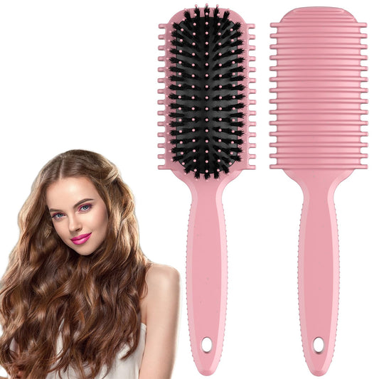 Curl Defining Brush, 1 PCS Curly Hair Brush, Curl Define Styling, for Combing and Shaping Men's and Women's Curls to Reduce Pulling (Pink)