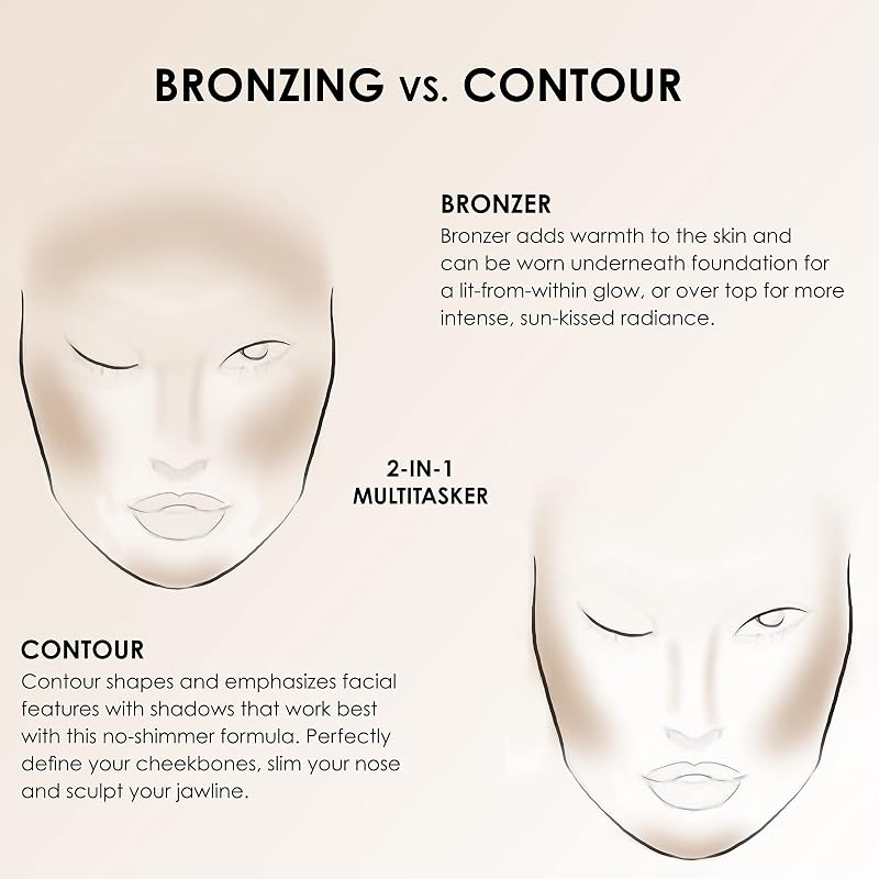 TEMPTU S/B Silicone-Based Shimmer Bronzer - Long-Lasting Buildable, 1 Oz Matte Bronzer (Variation: Matte Bronzer + 1 Fl Oz)